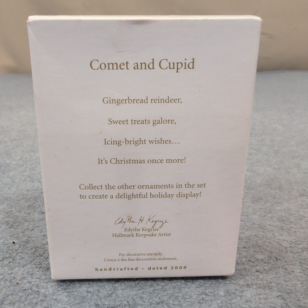 Hallmark Keepsake Ornament Comet and Cupid Gingerbread Reindeer Dated 2009 - Picture 2 of 3